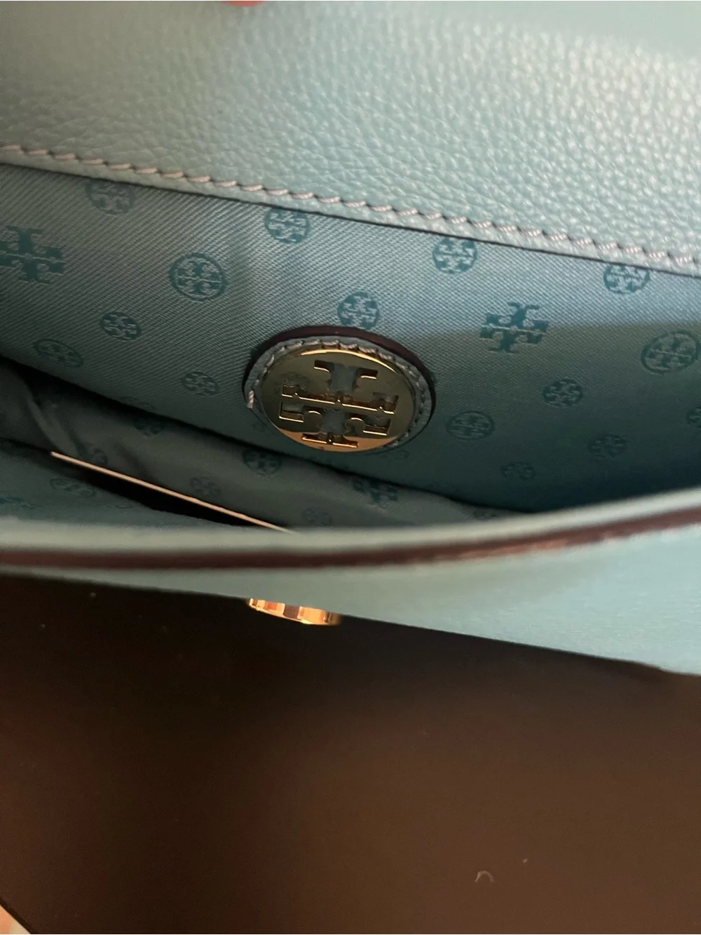 Tory Burch Blue Leather Crossbody Bag - Picture 6 of 8
